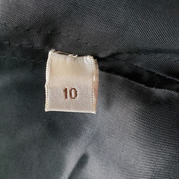 Vintage Doncaster Silk Black and White Checkered Lined Button Front Blazer 10 - Picture 11 of 11